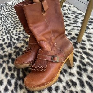 Rachel Comey RARE clog boots tassel fringe timeless mid calf size 7.5